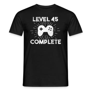 45 birthday 45 years - Men's T-Shirt - black - Front - AI Model Male 178 light (178cm)