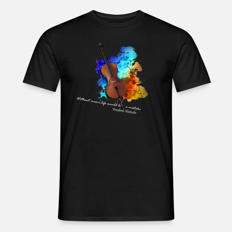 cello - Männer T-Shirt - Schwarz