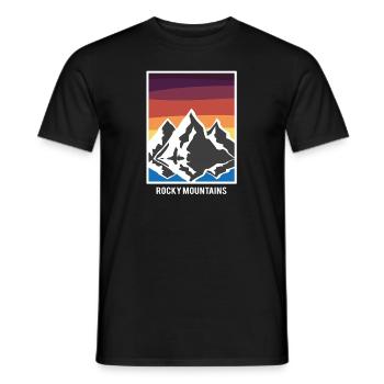 rocky mountains Liebhaber der Berge Geschenk - Männer T-Shirt - Schwarz - Vorne - AI Model Male 178 light (178cm)