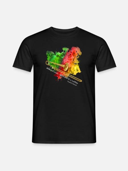 posaune - Männer T-Shirt - Schwarz