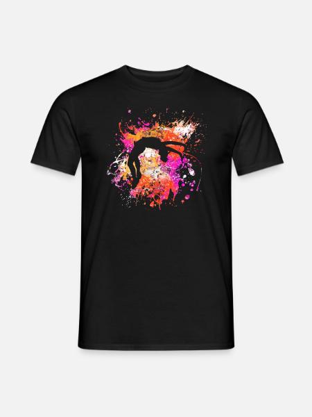 gymnast turner color blast - Men's T-Shirt - black