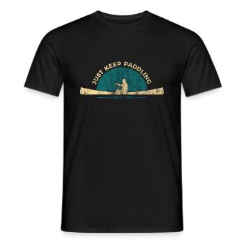 Kanu Paddel Geschenk - Männer T-Shirt - Schwarz - Vorne - AI Model Male 178 light (178cm)