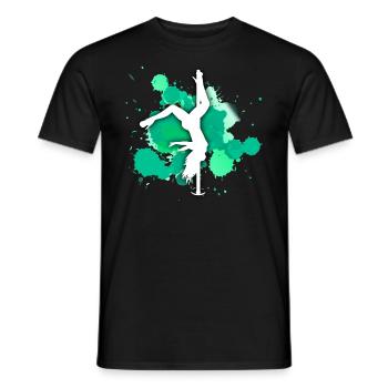 danseuse poledance - T-shirt homme - noir - Devant - AI Model Male 178 light (178cm)