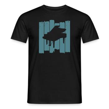 piano piano - T-shirt homme - noir - Devant - AI Model Male 178 light (178cm)