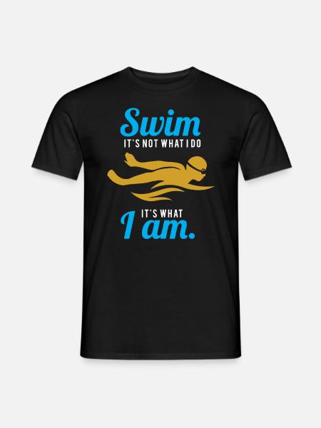 Schwimmen - Mænd T-shirt - sort