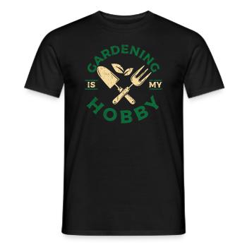 Planter un passe-temps dans le jardin - T-shirt homme - noir - Devant - AI Model Male 178 light (178cm)