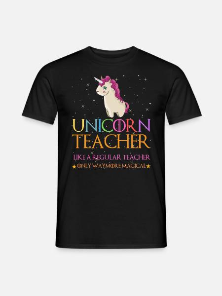 Unicorn Teacher Shirts - Men's T-Shirt - black