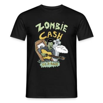 zombie cash - T-shirt homme - noir - Devant - AI Model Male 178 light (178cm)