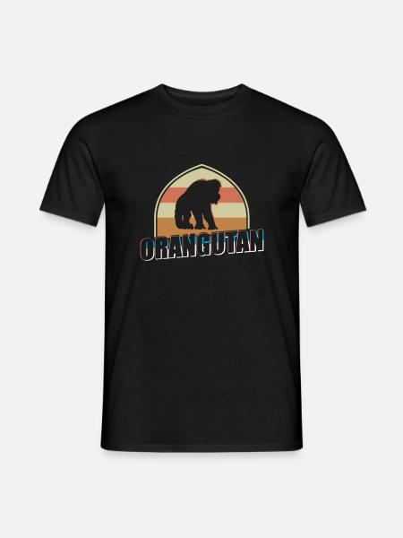 Orang-Utan Menschenaffe - Männer T-Shirt - Schwarz