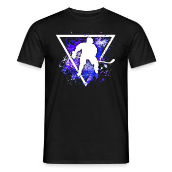 ice Hockey - Men's T-Shirt - black - Front - AI Model Male 178 light (178cm)