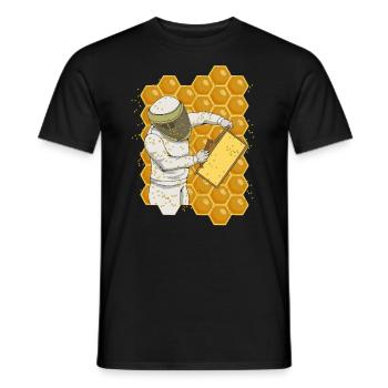 Beekeeper beekeeping bee - Men's T-Shirt - black - Front - AI Model Male 178 light (178cm)