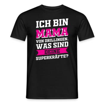 Mutter Mama Drillinge Liebe - Männer T-Shirt - Schwarz - Vorne - AI Model Male 178 light (178cm)