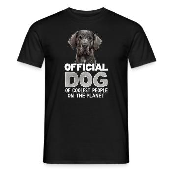 Great Dane dog - Men's T-Shirt - black - Front - AI Model Male 178 light (178cm)