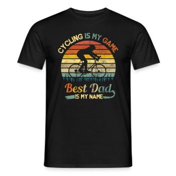 Bicycle Father Father's Day Gift - Men's T-Shirt - black - Front - AI Model Male 178 light (178cm)