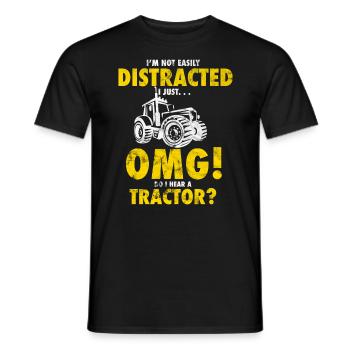 Cadeau de conduite de tracteur d'agriculteur - T-shirt homme - noir - Devant - AI Model Male 178 light (178cm)