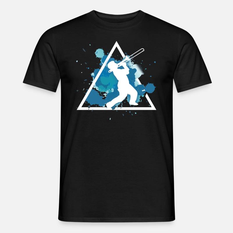 posaune - Männer T-Shirt - Schwarz