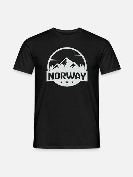 Norwegen - Männer T-Shirt - Schwarz