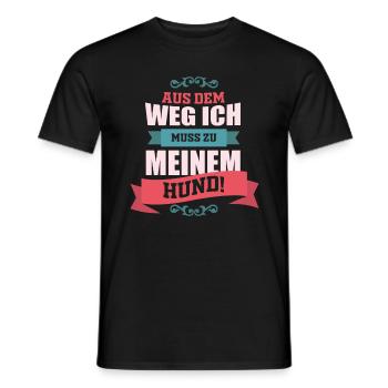 Hund - Männer T-Shirt - Schwarz - Vorne - AI Model Male 178 light (178cm)