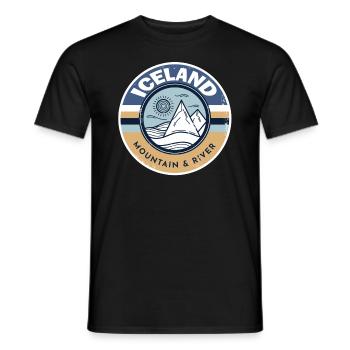 Islande - T-shirt homme - noir - Devant - AI Model Male 178 light (178cm)