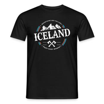 Islande - T-shirt homme - noir - Devant - AI Model Male 178 light (178cm)