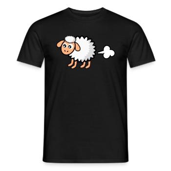 Furzendes Schaf - Männer T-Shirt - Schwarz - Vorne - AI Model Male 178 light (178cm)