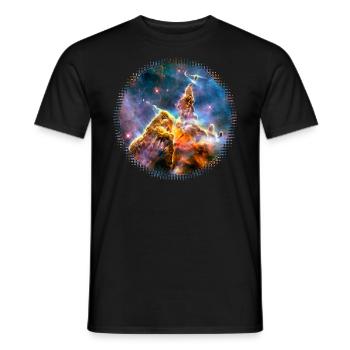 Universum, Weltraum, Weltall, Kosmos,, Sterne - Männer T-Shirt - Schwarz - Vorne - AI Model Male 178 light (178cm)