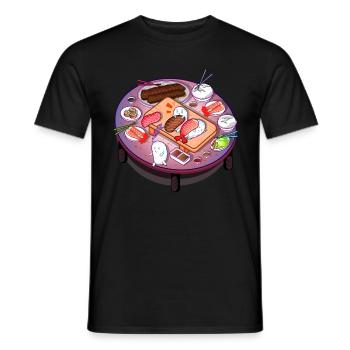 Sushi Food Nahrung Asia Japan - Männer T-Shirt - Schwarz - Vorne - AI Model Male 178 light (178cm)