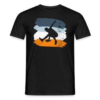 Frisbee - Men's T-Shirt - black - Front - AI Model Male 178 light (178cm)