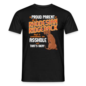 Rhodesian Ridgeback - T-shirt homme - noir - Devant - AI Model Male 178 light (178cm)