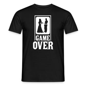 Game Over Bachelor Party JGA - Men's T-Shirt - black - Front - AI Model Male 178 light (178cm)