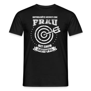 Cadeau femmes fléchettes - T-shirt homme - noir - Devant - AI Model Male 178 light (178cm)