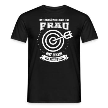 Darts darts Darts player woman - Men's T-Shirt - black - Front - AI Model Male 178 light (178cm)