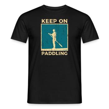 Paddle Board Stand Up Paddling - T-shirt homme - noir - Devant - AI Model Male 178 light (178cm)