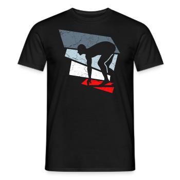 swimmer swimmer - Men's T-Shirt - black - Front - AI Model Male 178 light (178cm)