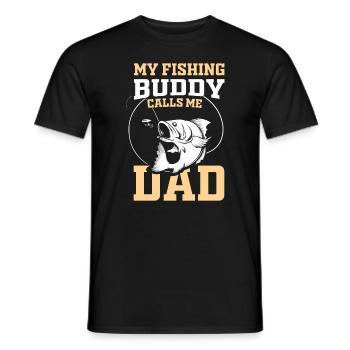 Fishing Buddies - Gift Idea - Men's T-Shirt - black - Front - AI Model Male 178 light (178cm)