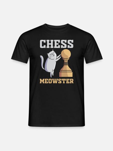 Chats Cat - Chess Meowster Chess Master - T-shirt homme - noir