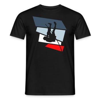 stabhochsprung - Männer T-Shirt - Schwarz - Vorne - AI Model Male 178 light (178cm)