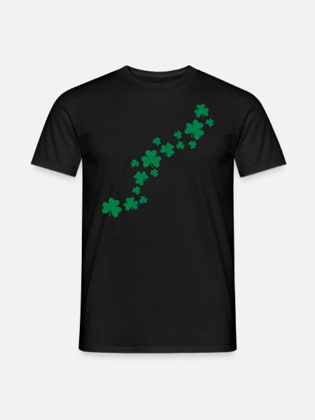 Shamrocks - Männer T-Shirt - Schwarz