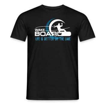 Wakeboard wakeboarding surfers - Men's T-Shirt - black - Front - AI Model Male 178 light (178cm)