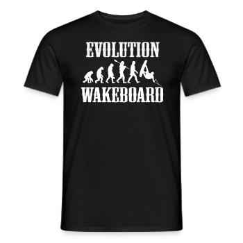 Wakeboard evolution gift - Men's T-Shirt - black - Front - AI Model Male 178 light (178cm)