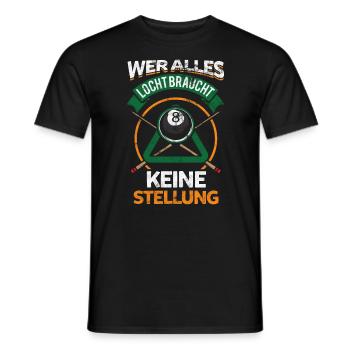 Lustiges Billard Spruch Geschenk - Männer T-Shirt - Schwarz - Vorne - AI Model Male 178 light (178cm)