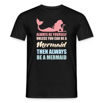 Meerjungfrau Meerjungfrauen Geschenk - Männer T-Shirt - Schwarz - Vorne - AI Model Male 178 light (178cm)