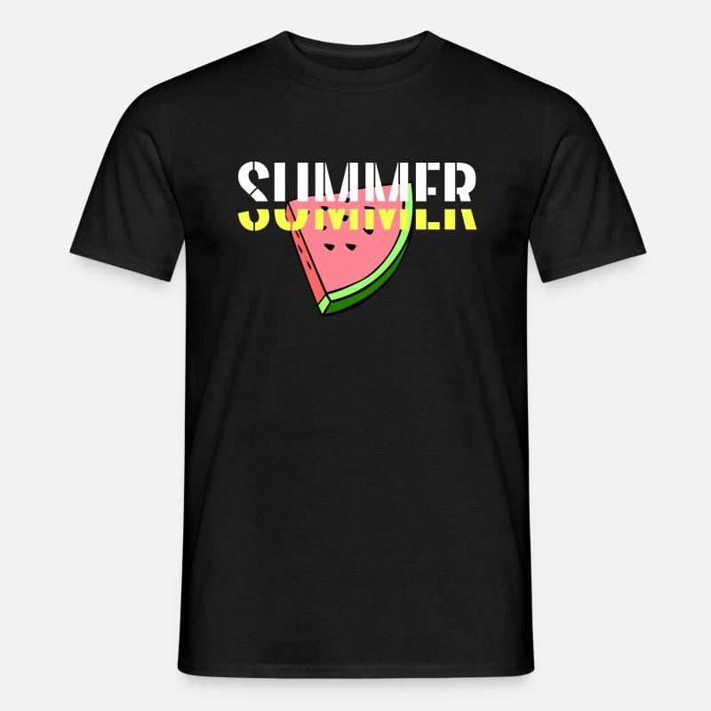 Sommer Melone - Männer T-Shirt - Schwarz