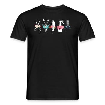 Passion de coiffeur - T-shirt homme - noir - Devant - AI Model Male 178 light (178cm)