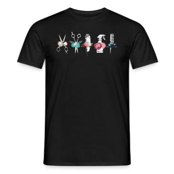 Barbier Barbier appelant artisanat - T-shirt homme - noir - Devant - AI Model Male 178 light (178cm)