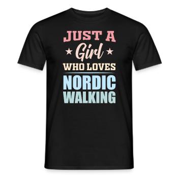 Marche nordique - T-shirt homme - noir - Devant - AI Model Male 178 light (178cm)