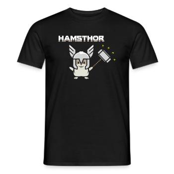 Hamster - Hamsthor lustige Geschenkidee - Männer T-Shirt - Schwarz - Vorne - AI Model Male 178 light (178cm)