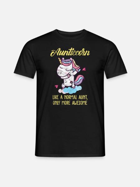 Tante Licorne - T-shirt homme - noir