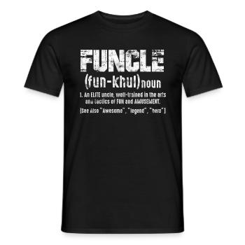 Funcle - The fun uncle funny sayings gift - Men's T-Shirt - black - Front - AI Model Male 178 light (178cm)