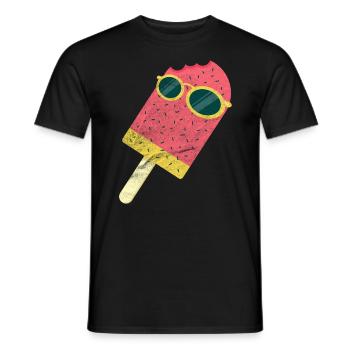 Eis - Männer T-Shirt - Schwarz - Vorne - AI Model Male 178 light (178cm)
